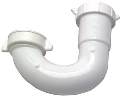 Master Plumber 1.25 in. Master Plumber White Plastic Lavatory Drain J