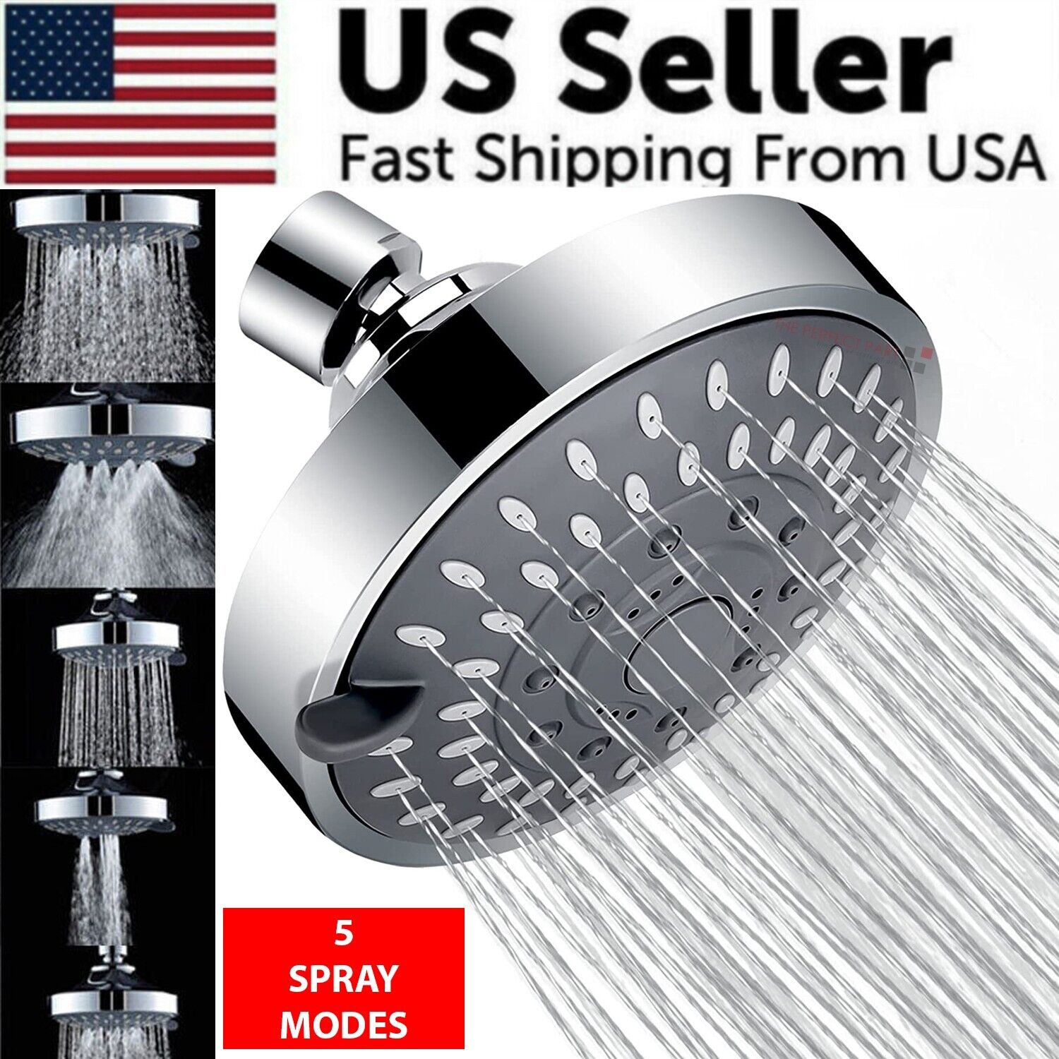 Shower Heads Handheld Spray High Pressure Adjustable Showerhead Top