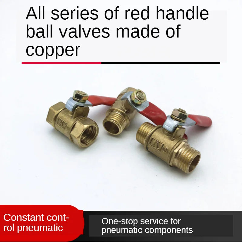 1/8" 1/4" 3/8" 1/2" BSP Female Male Thread Two Way Brass Pneumatic