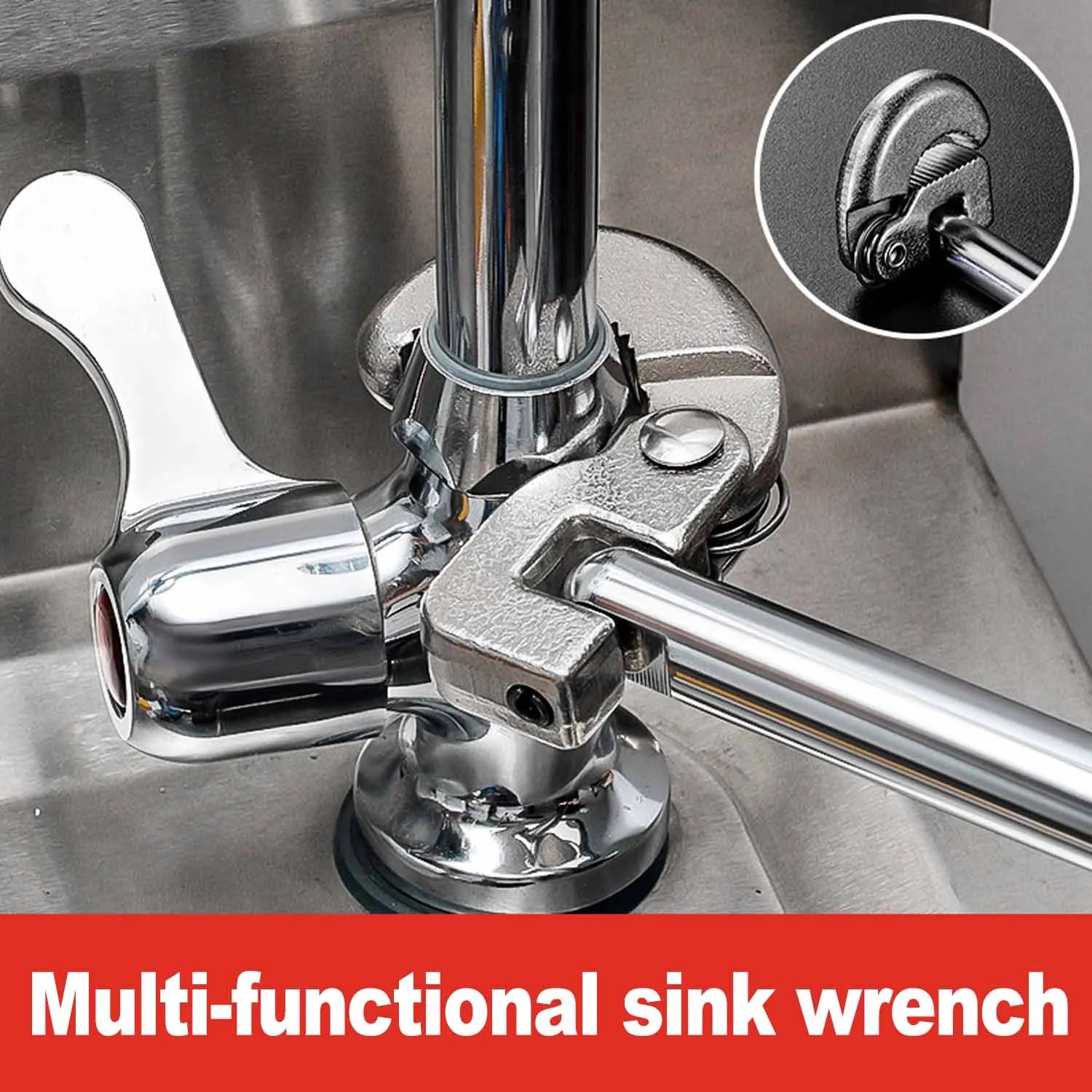 12inch Basin Wrench Sink Wrench for Fixing Back and Union Nuts