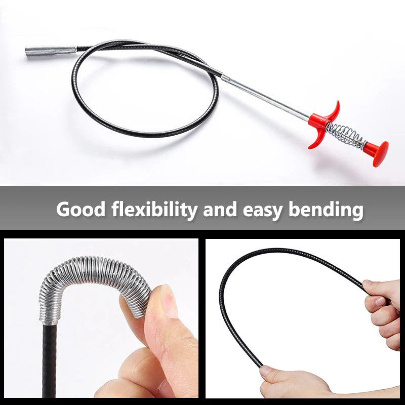 60cm Spring Pipe Dredging Tools, Drain Snake, Drain Cleaner Sticks