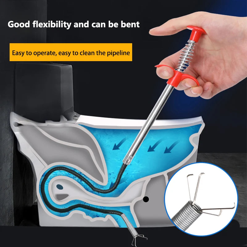 60cm Spring Pipe Dredging Tools, Drain Snake, Drain Cleaner Sticks