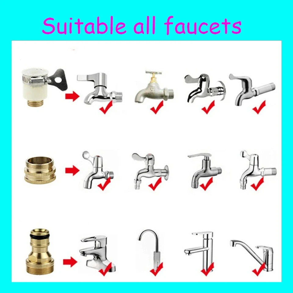 15-23mm Universal Hose Tap Adapters Faucet Tap Connector Garden Water