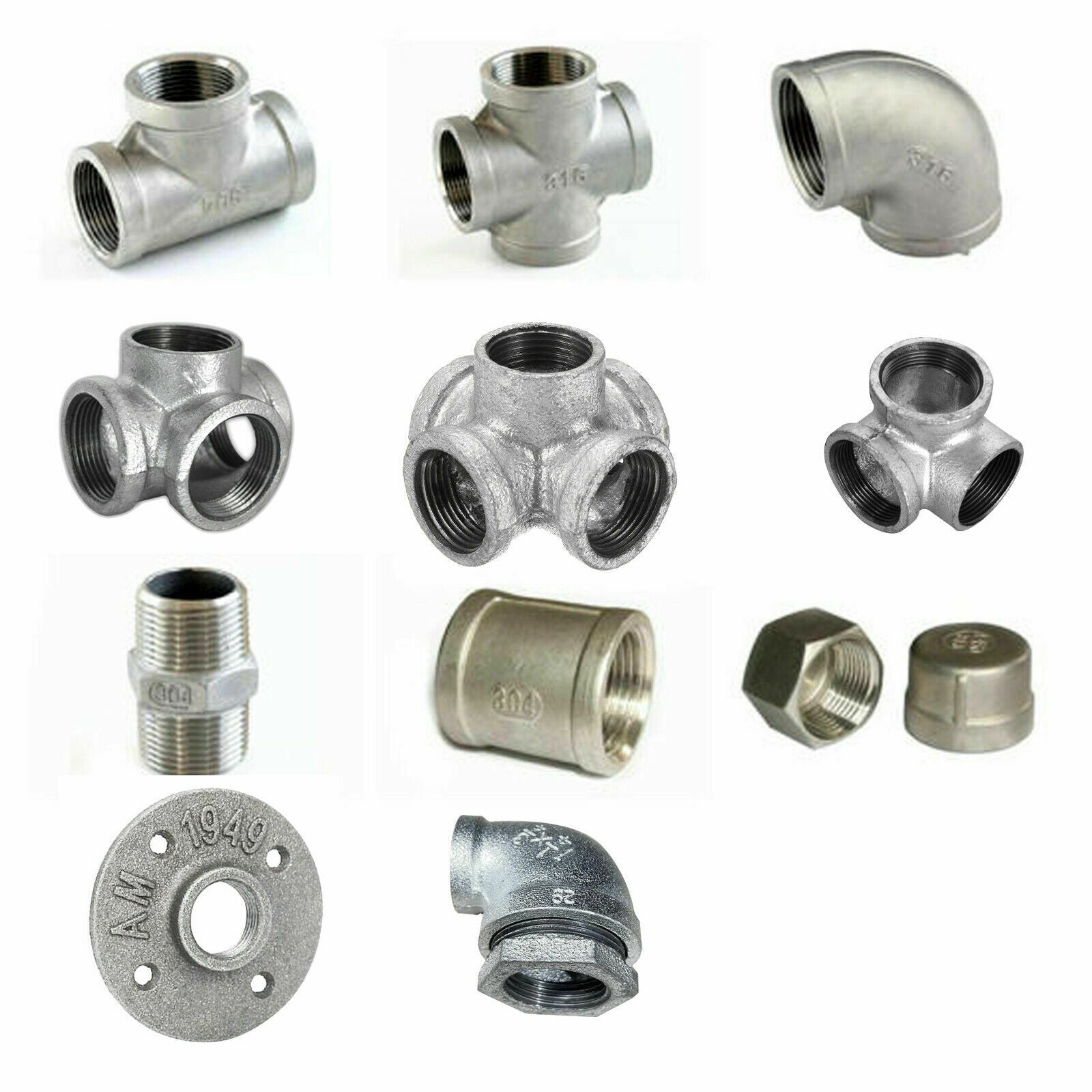 Galvanized Malleable Iron Pipe 3/4 Tee Pipe Fittings ~3615